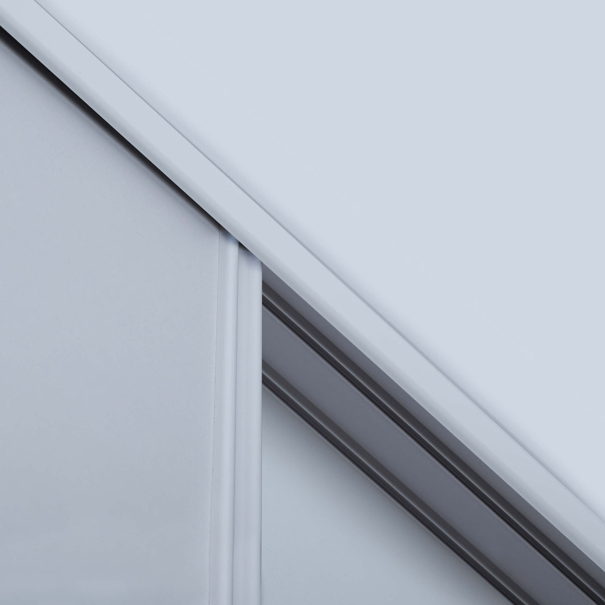 Spacepro Classic 4 Door sliding wardrobe Kit Walnut frame 2 x Panel 2 x Mirror (w)2370mm - Bedrooms Plus