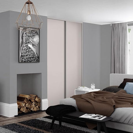 Spacepro Heritage 2 - Door Cashmere Sliding Wardrobe Door Kit with Cashmere Wood | Fits 1195mm width - Bedrooms Plus