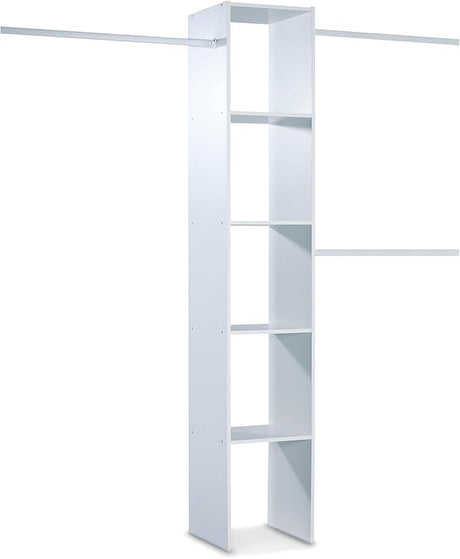 Spacepro Heritage 2 - Door White Sliding Wardrobe Door Kit with White Wood & Mirror | Fits 1803mm width - Bedrooms Plus