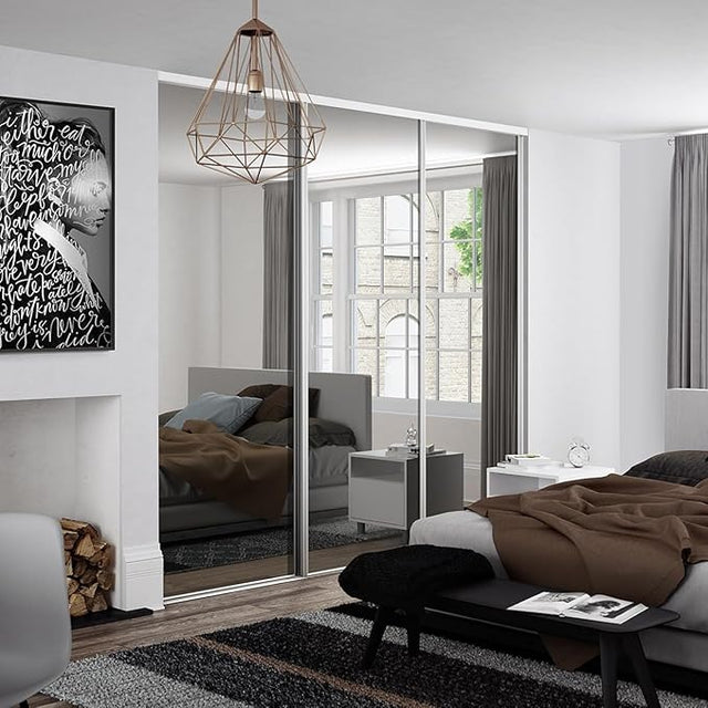 Spacepro Heritage 3-Door White Sliding Wardrobe Door Kit with Mirror ...