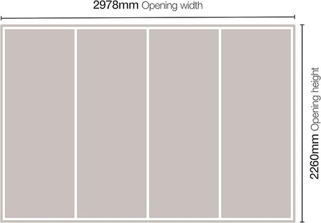 Spacepro Heritage 4 - Door White Sliding Wardrobe Door Kit with Mirror | Fits 2390mm width - Bedrooms Plus
