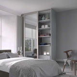 Spacepro Shaker 2 Door sliding wardrobe Kit Mirror Cashmere frame (w)1449mm - Bedrooms Plus