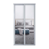 Spacepro Shaker 2 Door sliding wardrobe Kit Mirror Dove Grey frame (w)1145mm - Bedrooms Plus