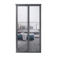 Spacepro Shaker 2 Door sliding wardrobe Kit Mirror Graphite frame (w)1145mm - Bedrooms Plus