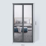 Spacepro Shaker 2 Door sliding wardrobe Kit Mirror Graphite frame (w)1753mm - Bedrooms Plus