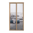 Spacepro Shaker 2 Door sliding wardrobe Kit Mirror Oak frame (w)1145mm - Bedrooms Plus