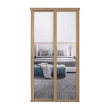 Spacepro Shaker 2 Door sliding wardrobe Kit Mirror Oak frame (w)1145mm - Bedrooms Plus
