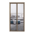 Spacepro Shaker 2 Door sliding wardrobe Kit Mirror Walnut frame (w)1449mm - Bedrooms Plus