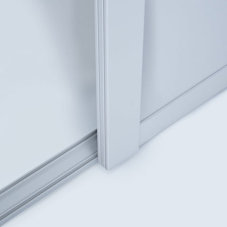 Spacepro Shaker 2 Door sliding wardrobe Kit Mirror White frame (w)1145mm - Bedrooms Plus