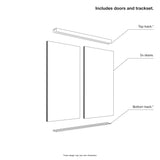 Spacepro Shaker 2 Door sliding wardrobe Kit Mirror White frame (w)1145mm - Bedrooms Plus