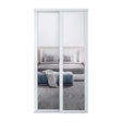 Spacepro Shaker 2 Door sliding wardrobe Kit Mirror White frame (w)1753mm - Bedrooms Plus