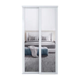 Spacepro Shaker 2 Door sliding wardrobe Kit Mirror White frame (w)1753mm - Bedrooms Plus