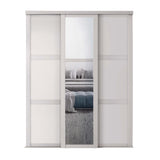 Spacepro Shaker 3 Door sliding wardrobe Kit Mirror Cashmere frame (w)1680mm - Bedrooms Plus