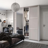 Spacepro Shaker 3 Door sliding wardrobe Kit Mirror Cashmere frame (w)1680mm - Bedrooms Plus