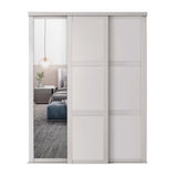 Spacepro Shaker 3 Door sliding wardrobe Kit Mirror Cashmere frame (w)2136mm - Bedrooms Plus