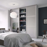 Spacepro Shaker 3 Door sliding wardrobe Kit Mirror Cashmere frame (w)2136mm - Bedrooms Plus