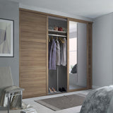 Spacepro Shaker 3 Door sliding wardrobe Kit Mirror Oak frame (w)2592mm - Bedrooms Plus