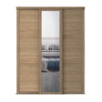 Spacepro Shaker 3 Door sliding wardrobe Kit Mirror Oak frame (w)2592mm - Bedrooms Plus