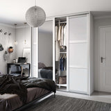 Spacepro Shaker 3 Door sliding wardrobe Kit Mirror White frame (w)2592mm - Bedrooms Plus