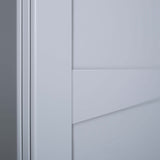 Spacepro Shaker 3 Door sliding wardrobe Kit Walnut frame 2 x Panel 1 x Mirror (w)2136mm - Bedrooms Plus