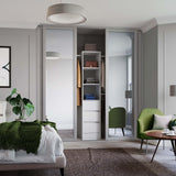 Spacepro Shaker 4 Door sliding wardrobe Kit Dove Grey frame 2 x Panel 2 x Mirror (w)2290mm - Bedrooms Plus