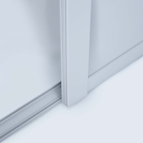 Spacepro Shaker 4 Door sliding wardrobe Kit Dove Grey frame 2 x Panel 2 x Mirror (w)2290mm - Bedrooms Plus