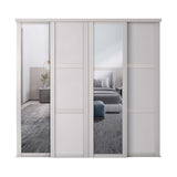 Spacepro Shaker 4 Door sliding wardrobe Kit Mirror Cashmere frame (w)2898mm - Bedrooms Plus