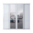 Spacepro Shaker 4 Door sliding wardrobe Kit Mirror White frame (w)2898mm - Bedrooms Plus
