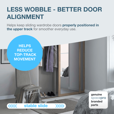 SpacePro Stanley Acme Sliding Wardrobe Door Top Guide 17 - 1603Y - 002 - Bedrooms Plus