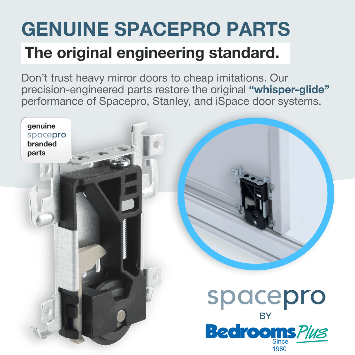SpacePro Stanley/Acme Sliding Wardrobe Door Bottom Roller 17 - 4264Y - 030 30kg - Bedrooms Plus