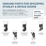 SpacePro Stanley/Acme Sliding Wardrobe Door Bottom Roller 17 - 4264Y - 050 50kg - Bedrooms Plus