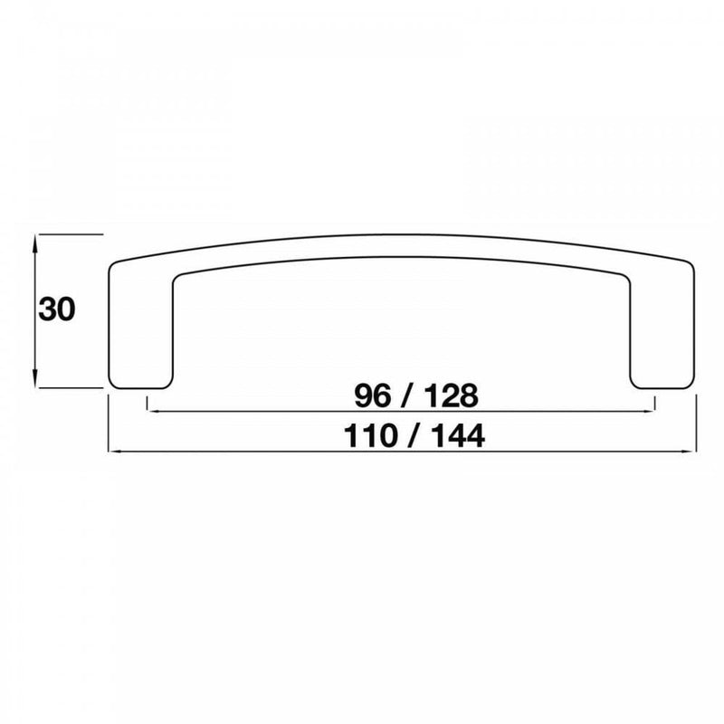 Stainless Steel Cupboard Door Cabinet Handle M4TEC Clathy S8 - Bedrooms Plus