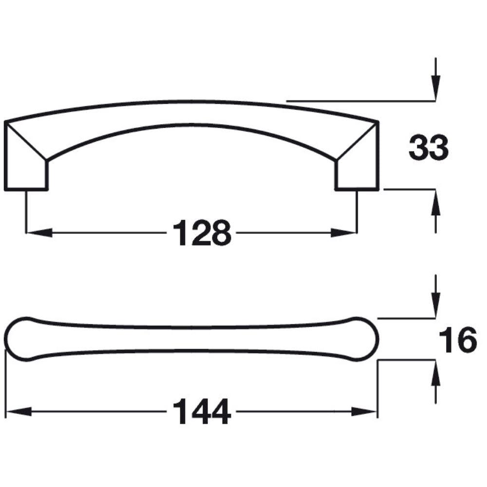 Stainless Steel Cupboard Door Handle M4TEC Alford M5 - Bedrooms Plus