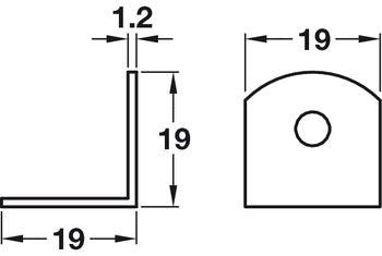 Steel Angled Fixing Bracket 19x19mm 100pcs - Bedrooms Plus