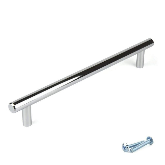 T - Bar Chrome Cupboard Door Cabinet Handle Edderton M4TEC F5 - Bedrooms Plus