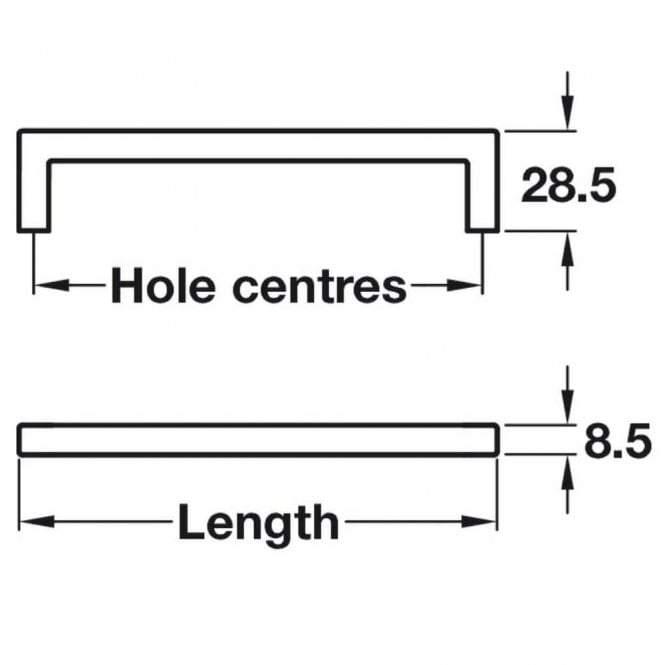 Viefe Balimore Bar Handle – Modern Brushed Copper Cabinet, Drawer & Cupboard Handle (HAF108) - Bedrooms Plus