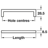 Viefe Balimore Bar Handle – Modern Brushed Copper Cabinet, Drawer & Cupboard Handle (HAF108) - Bedrooms Plus