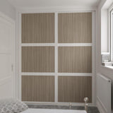 White Shaker Sliding Door Wardrobe Kit - 2 Door 3 Panel Shorewood - Made To Measure - Bedrooms Plus