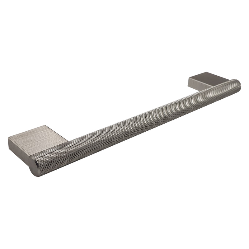 Broxburn Knurled Bar Handle 192mm - Stainless Steel Effect Cabinet Door Handles