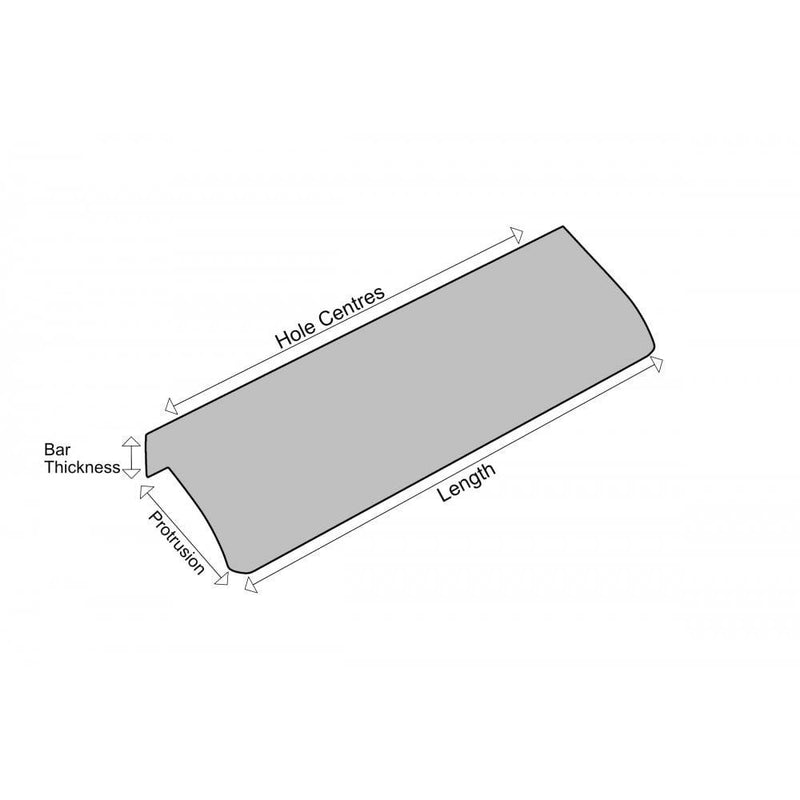 M4TEC Alva Bar Pull Handle Brushed Stainless Steel Effect VD3 - Bedrooms Plus