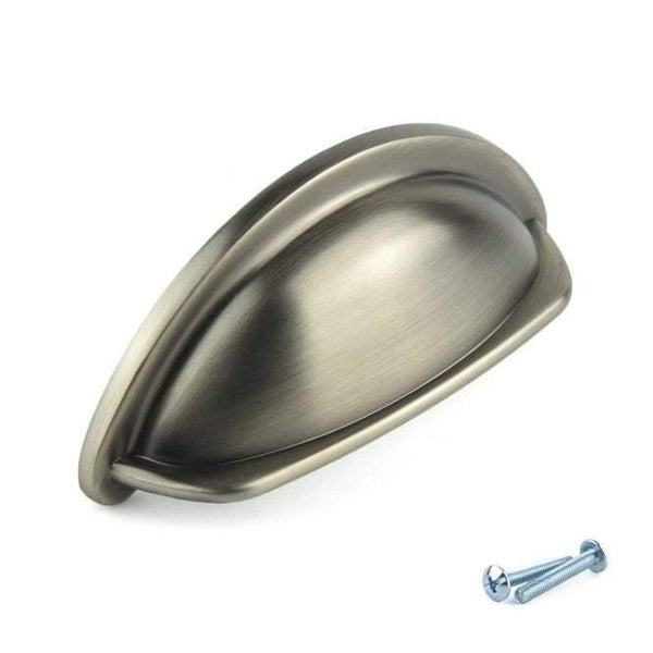 Pewter Drawer Cup Pull Handle M4TEC Dalmally D7 - Bedrooms Plus