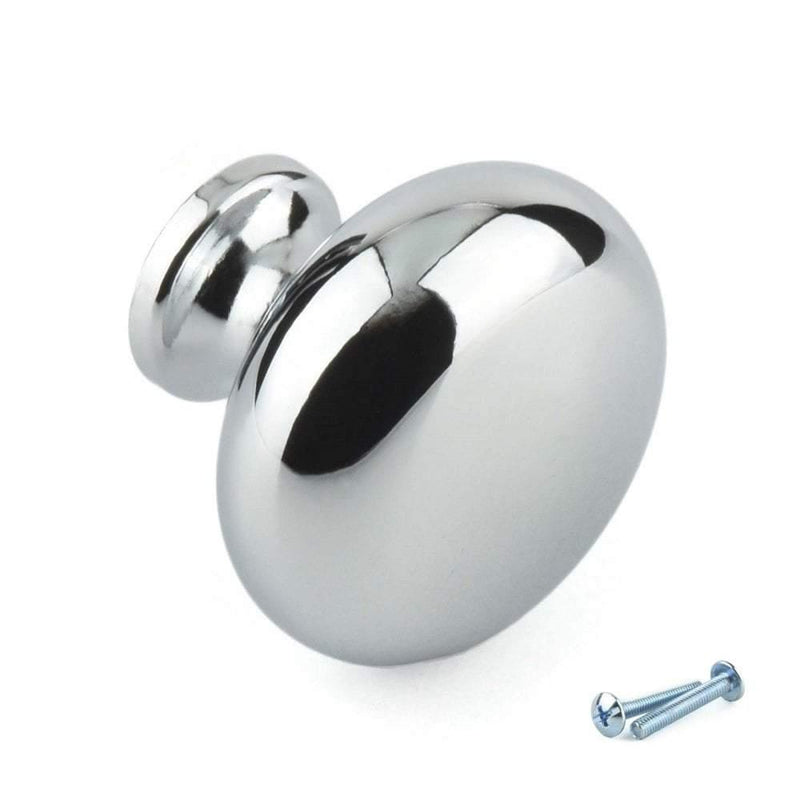 Polished Chrome Cupboard Knob Handle M4TEC Dunoon C8 - Bedrooms Plus