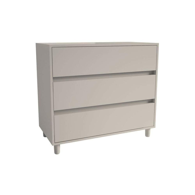 Space Pro 3 Drawer Deluxe Chest with Soft Close Household Storage Drawers SpacePro Cashmere 
